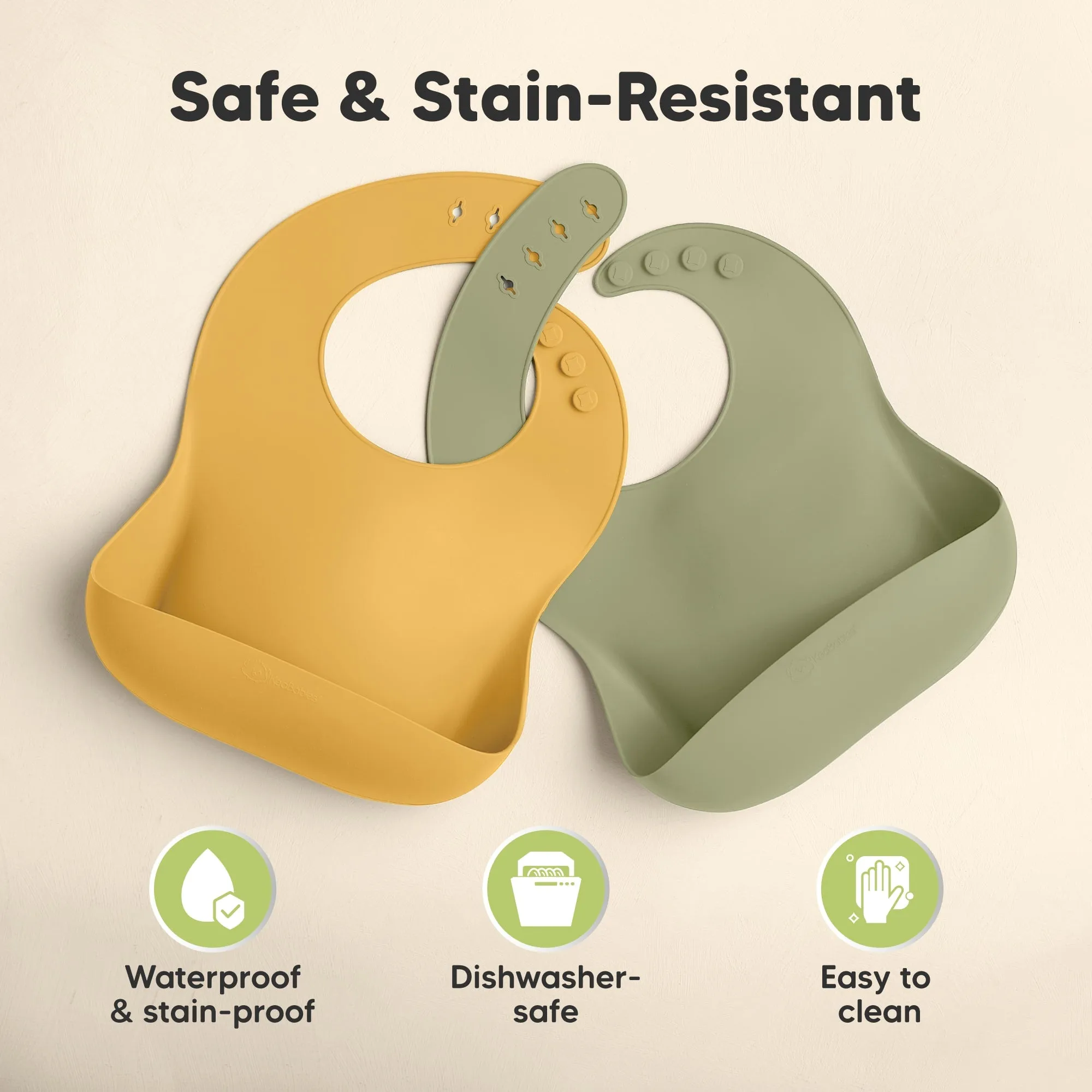 2-Pack Prep Silicone Bibs (Harvest)