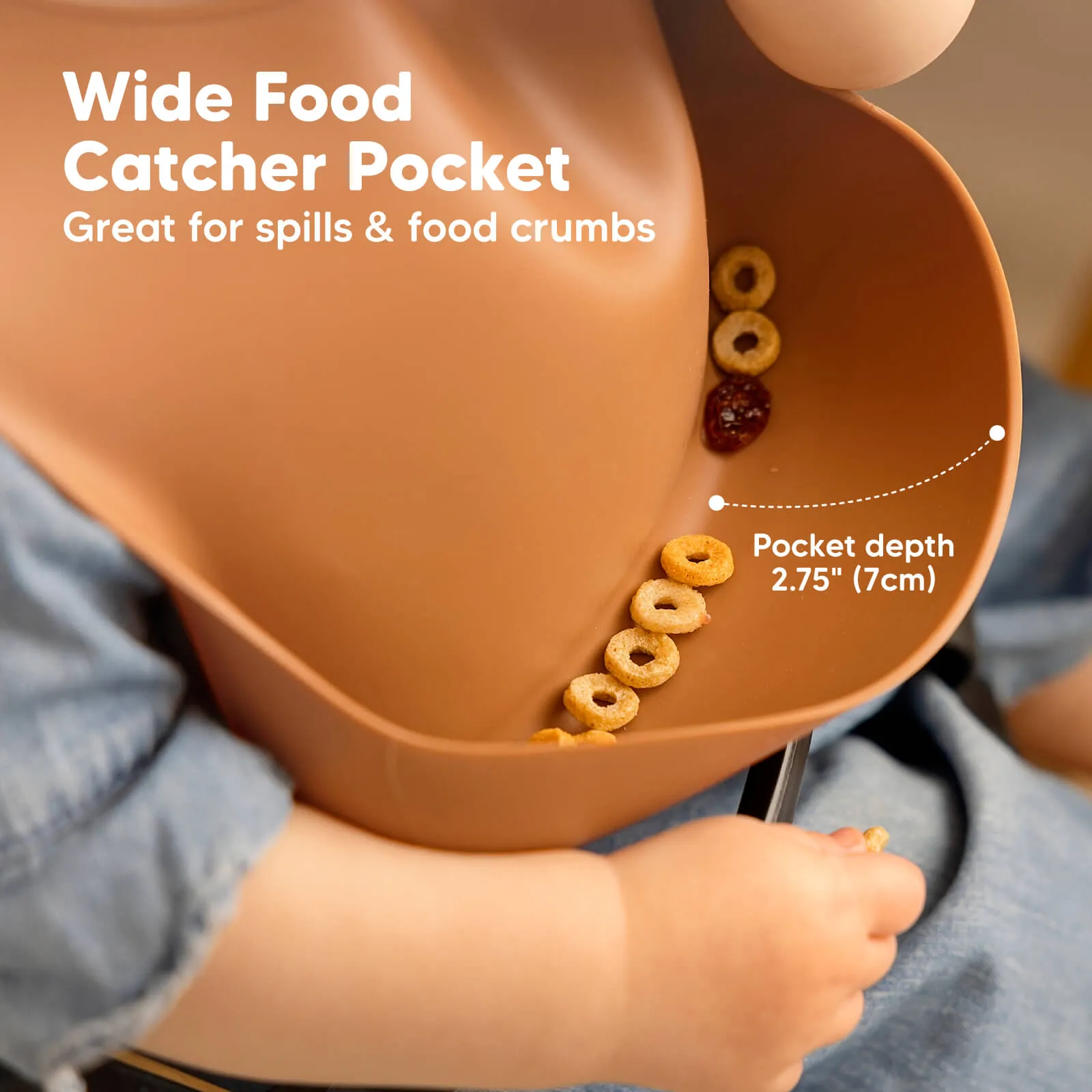 2-Pack Prep Silicone Bibs (Terracotta)