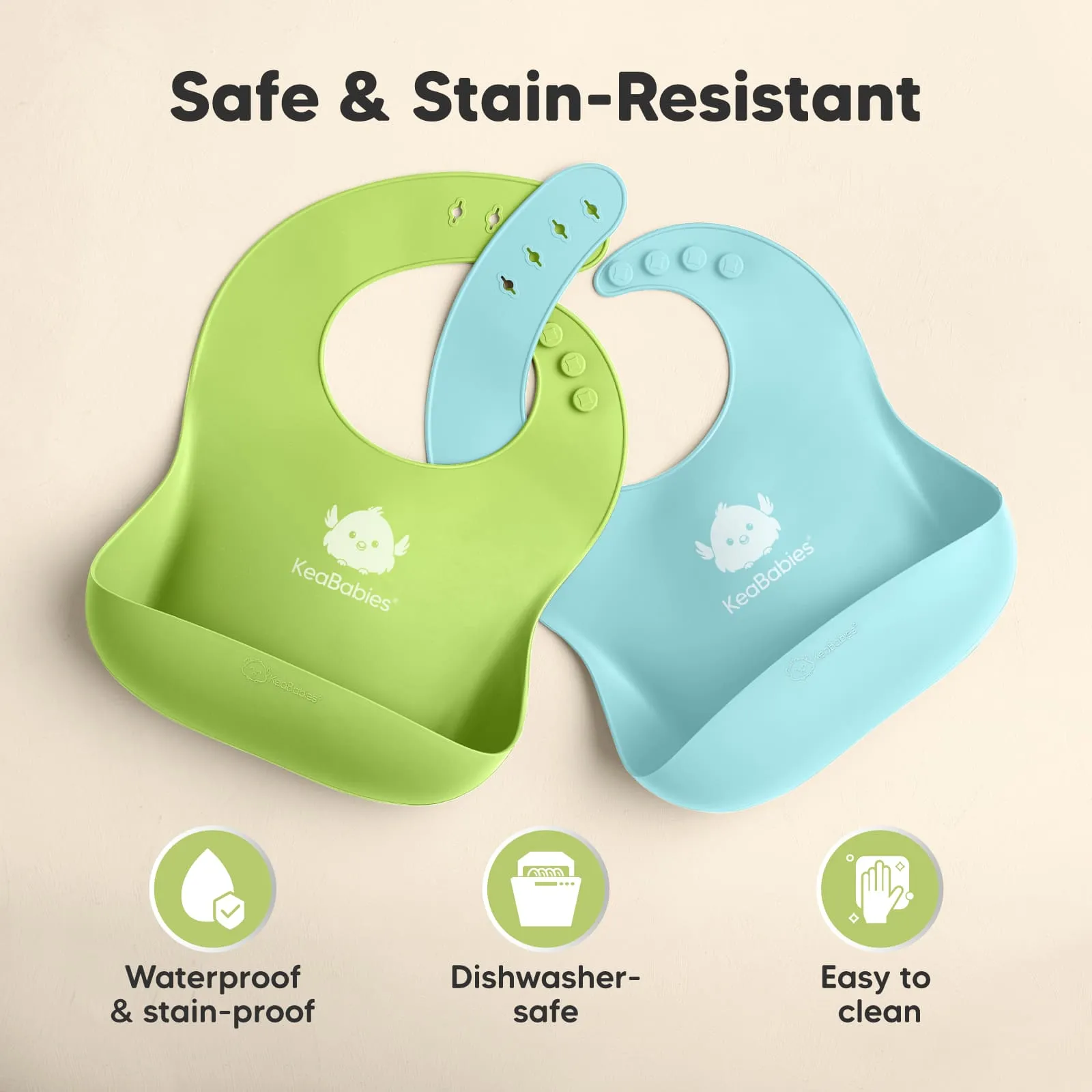 2-Pack Prep Silicone Bibs