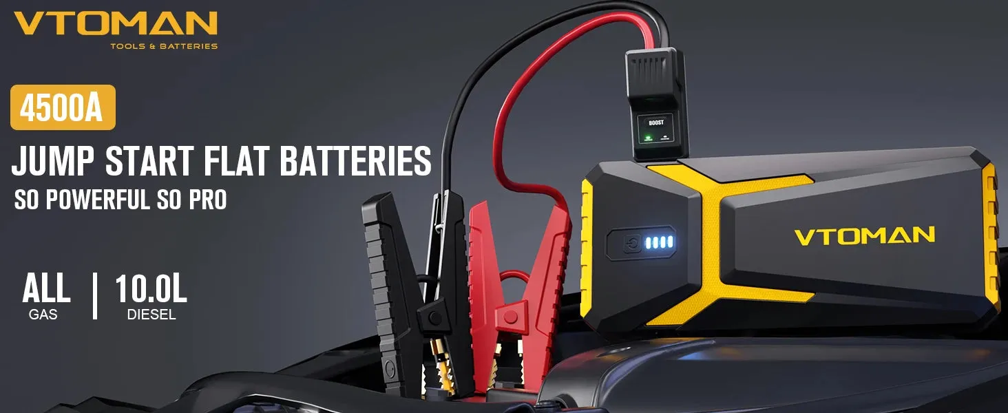2000A Portable Car Jump Starter Power Bank with LED and USB