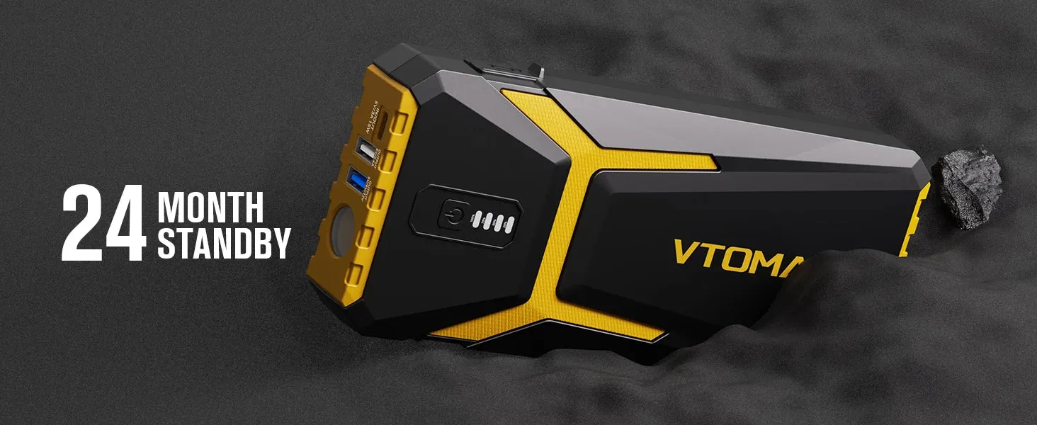 2000A Portable Car Jump Starter Power Bank with LED and USB