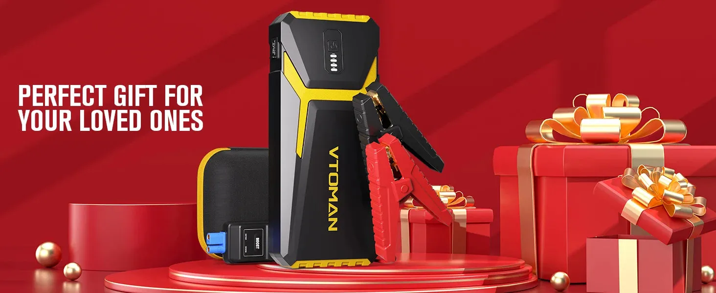 2000A Portable Car Jump Starter Power Bank with LED and USB