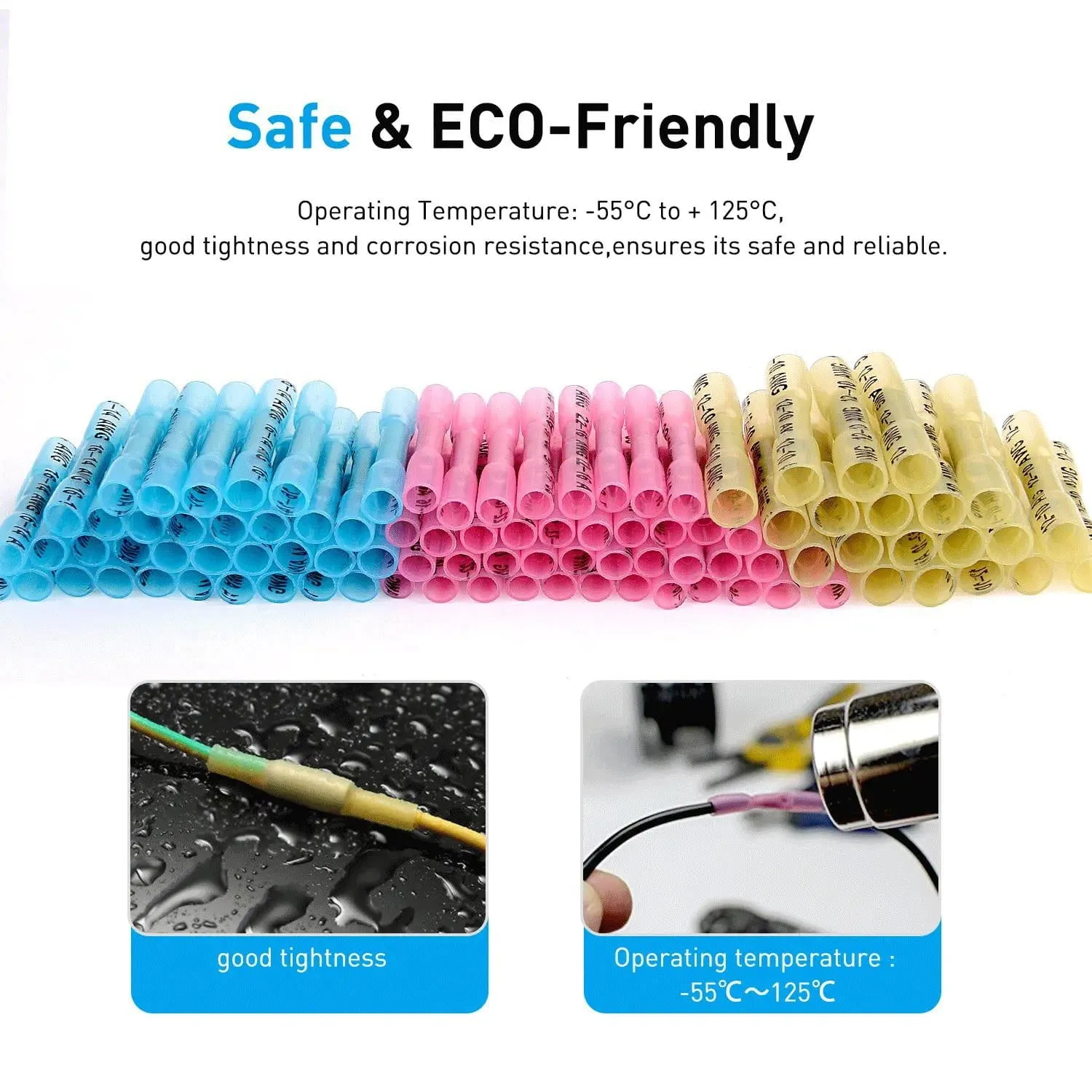 200Pcs Heat Shrink Wire Connectors