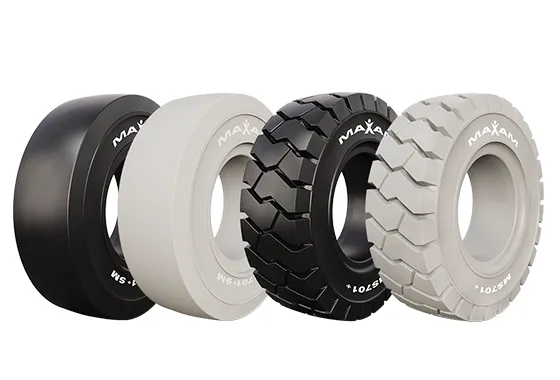 21X8-9 Maxam MS701  Pro (6.00E-9) Solid Tire, SW (No-Lockring), BSW, Traction V50143