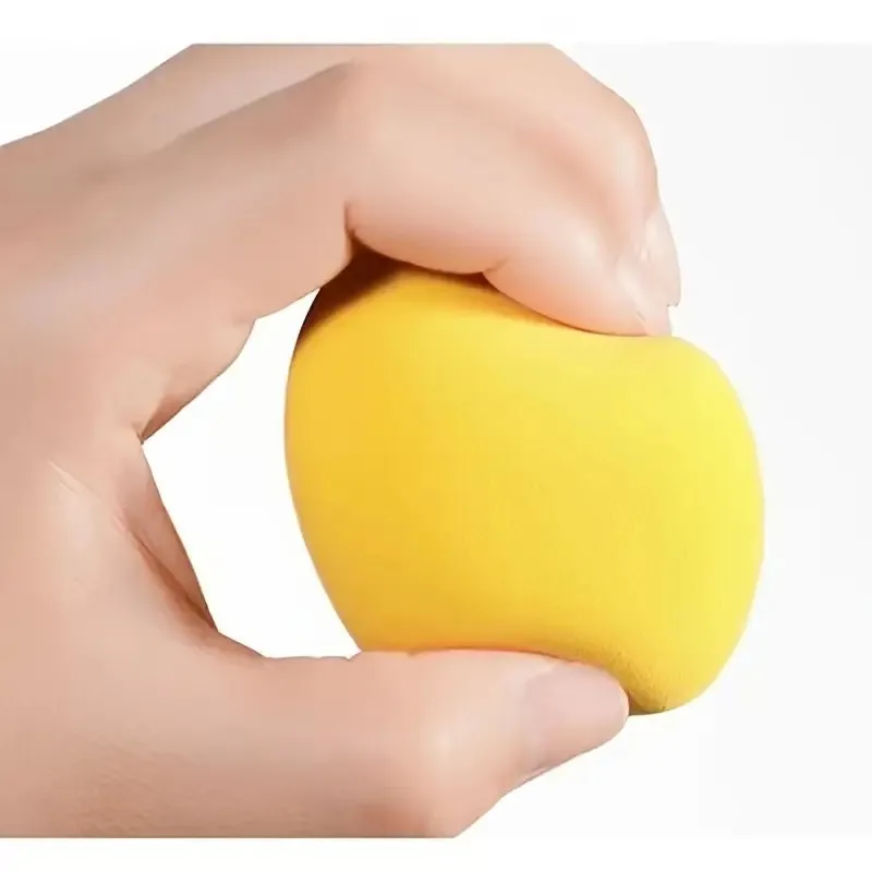 4 Packs Mango Makeup Egg Sponge Powder Puff For Both Wet And Dry Use Super Soft Non-eating Powder Makeup Sponge With Holder And Storage Box