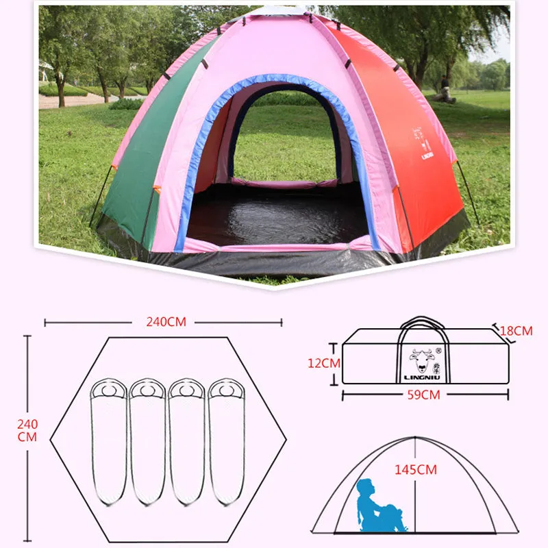 5-8 Person Camping Tent Waterproof Weather Resistant Hiking Tents
