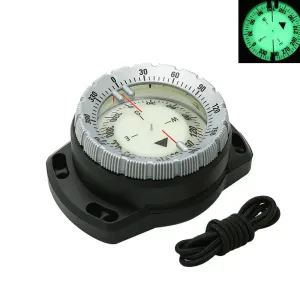 50M Underwater Diving Compass Luminous Dive Wrist Compass Waterproof Navigation Tool with Elastic Rope for Outdoor Camping