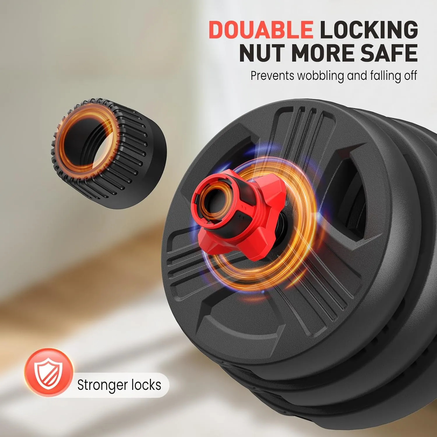 Adjustable Dumbbells, 20/30/40/55/60/70/80/90lbs Free Weights Dumbbells Convertible 2 or 3 in 1 Set Used as Barbell, Kettlebells, A Pair of Lightweight for Home Gym