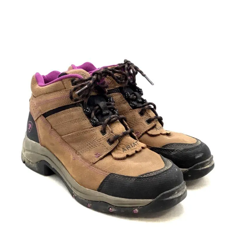 Ariat Women's Terrain Pro M10018518 Brown Leather Lace-Up Hiking Boot - Size 9B