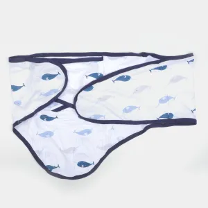 Baby Swaddle Around Adjustable Wings - SHARK WHITE
