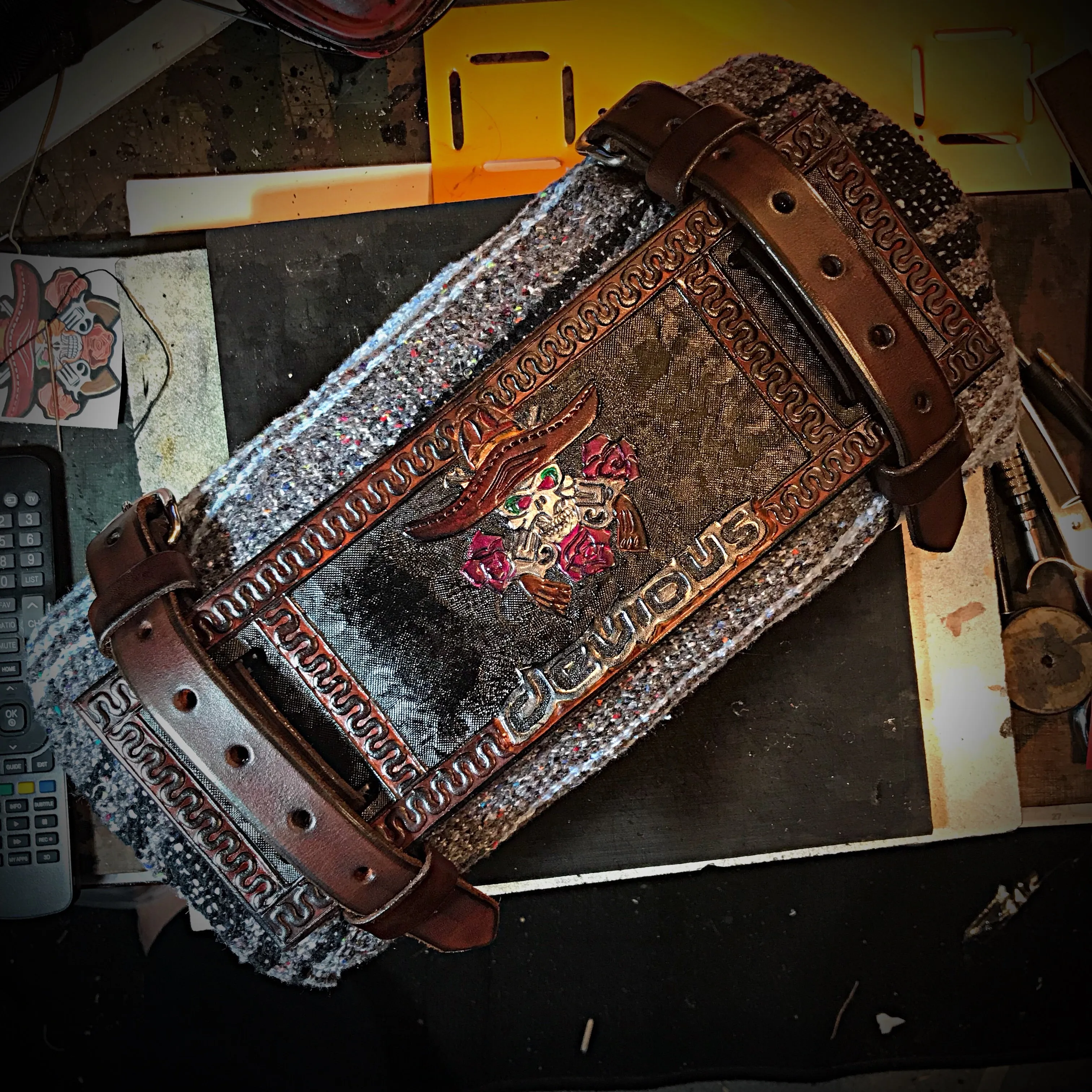 Bedroll for Motorcycles - Custom Art, Brown