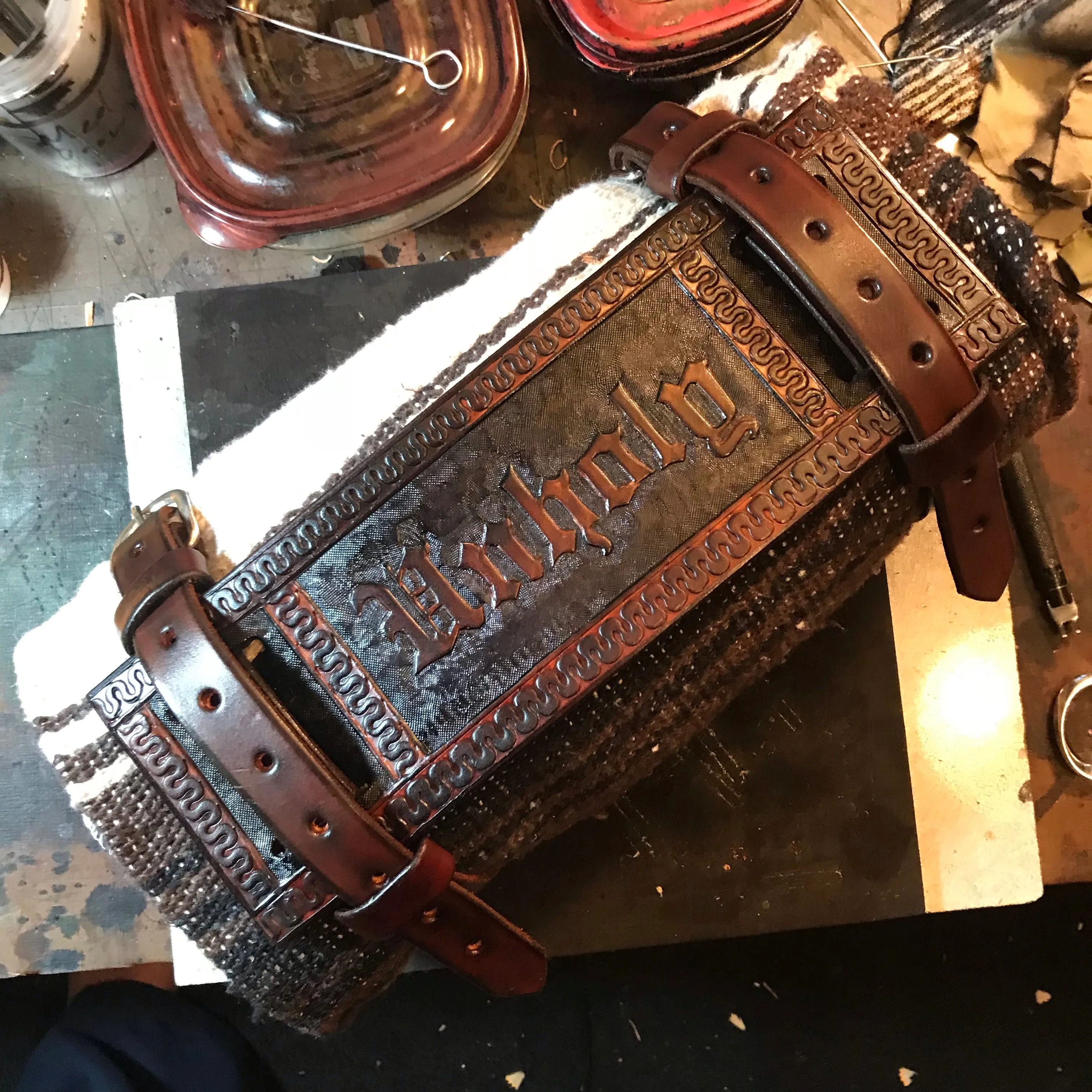 Bedroll for Motorcycles - Custom Art, Brown