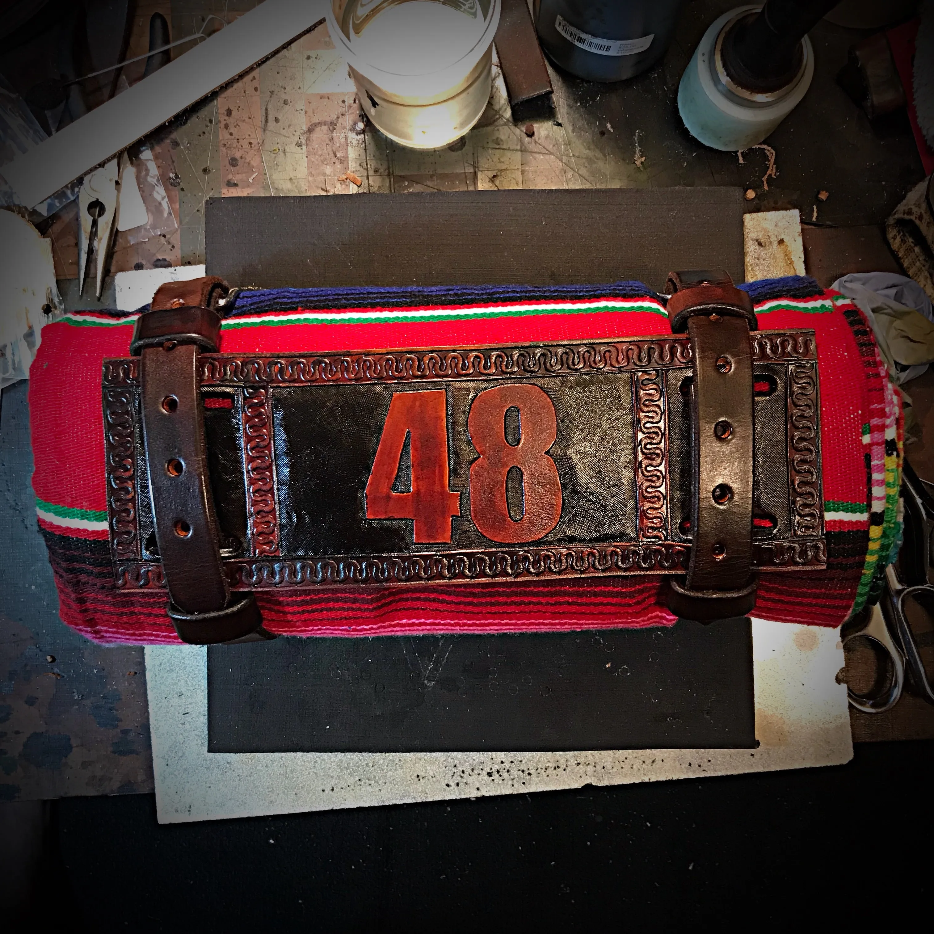 Bedroll for Motorcycles - Custom Art, Brown
