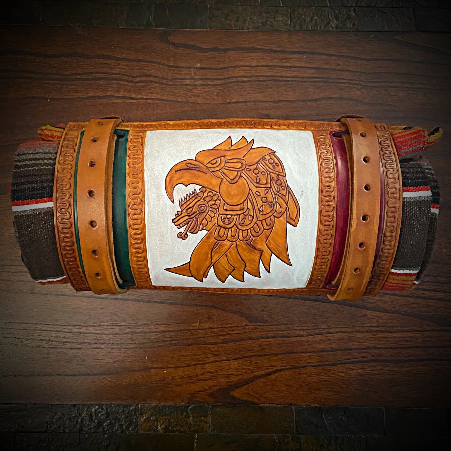 Bedroll for Motorcycles - Generation 2 Custom Art Indian Tan