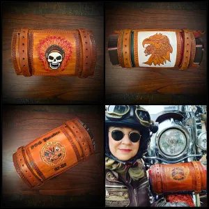 Bedroll for Motorcycles - Generation 2 Custom Art Indian Tan