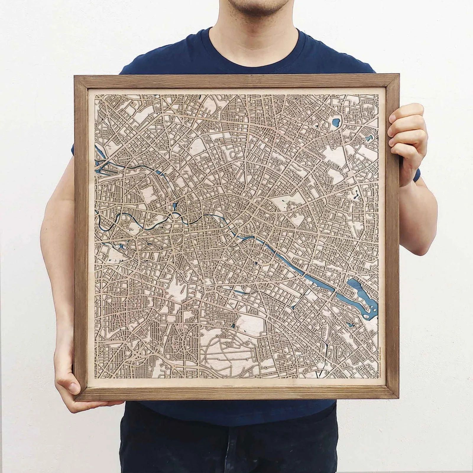 Berlin Wooden Map