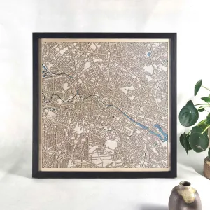 Berlin Wooden Map
