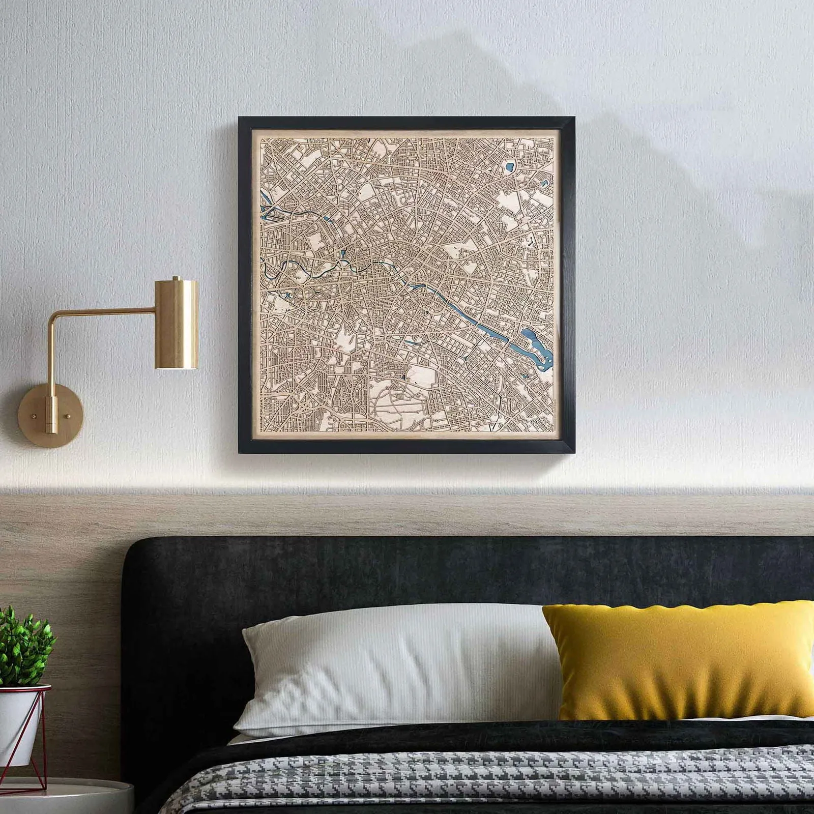 Berlin Wooden Map