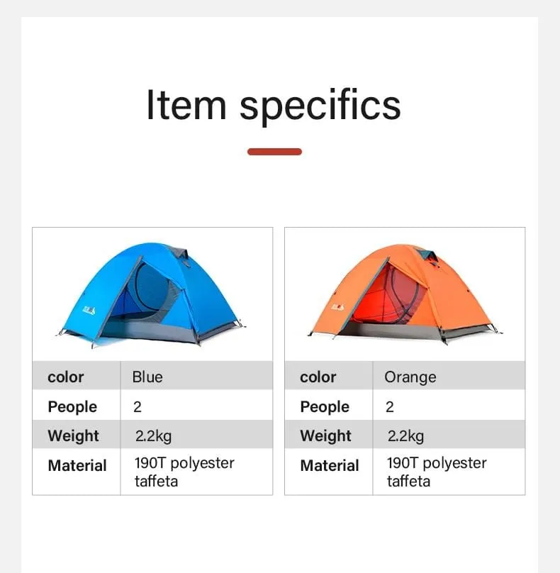 Bicycle Bike Packing Tent BSWOLF 2-Person Lightweight