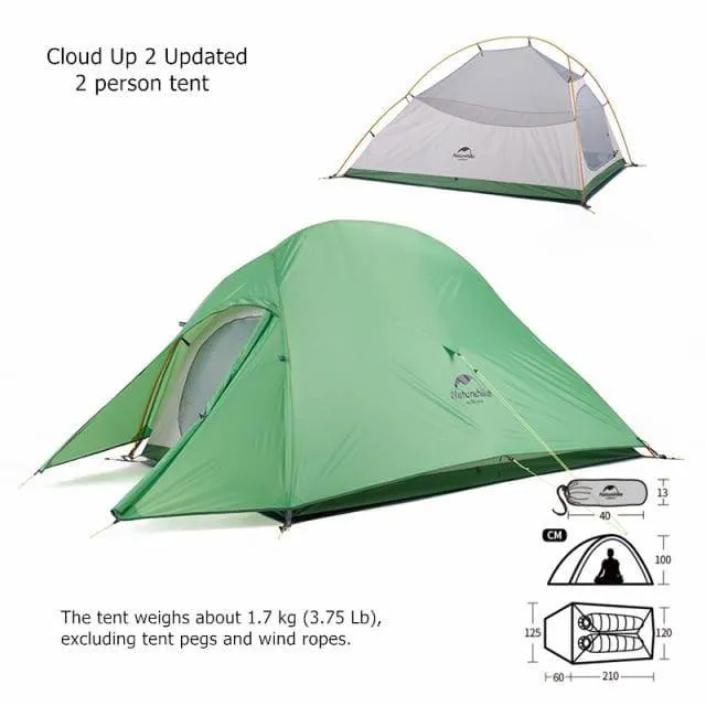 Bicycle Bike Packing Tents Naturehike Cloud Up Camping Tent 1-2-3 person Backpacking Tent