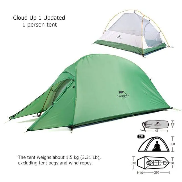 Bicycle Bike Packing Tents Naturehike Cloud Up Camping Tent 1-2-3 person Backpacking Tent