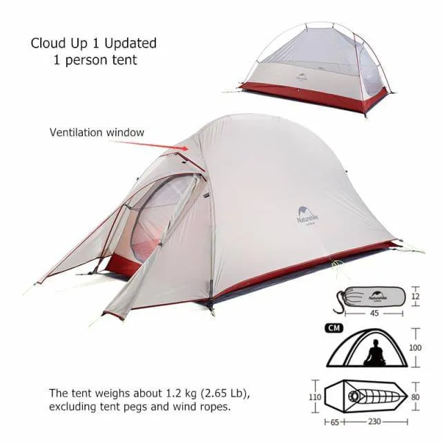 Bicycle Bike Packing Tents Naturehike Cloud Up Camping Tent 1-2-3 person Backpacking Tent