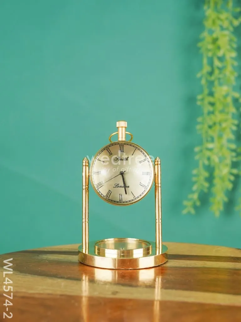 Brass Compass with Clock - WL4574