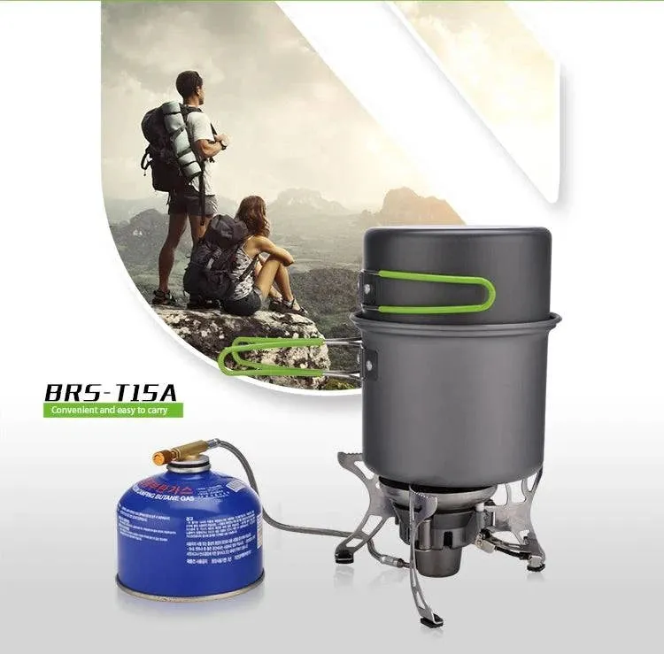 BRS-T15A Outdoor Windproof Gas Carrying Stove Picnic Stove Cooking Set Camping Stove Gas Picnic Equipment