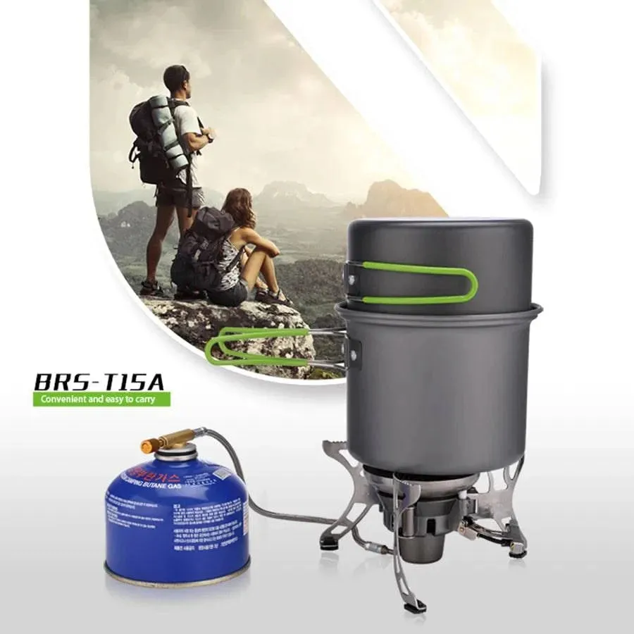 BRS-T15A Outdoor Windproof Gas Carrying Stove Picnic Stove Cooking Set Camping Stove Gas Picnic Equipment