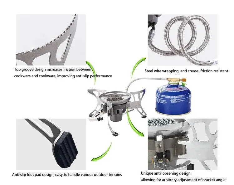 BRS-T15A Outdoor Windproof Gas Carrying Stove Picnic Stove Cooking Set Camping Stove Gas Picnic Equipment