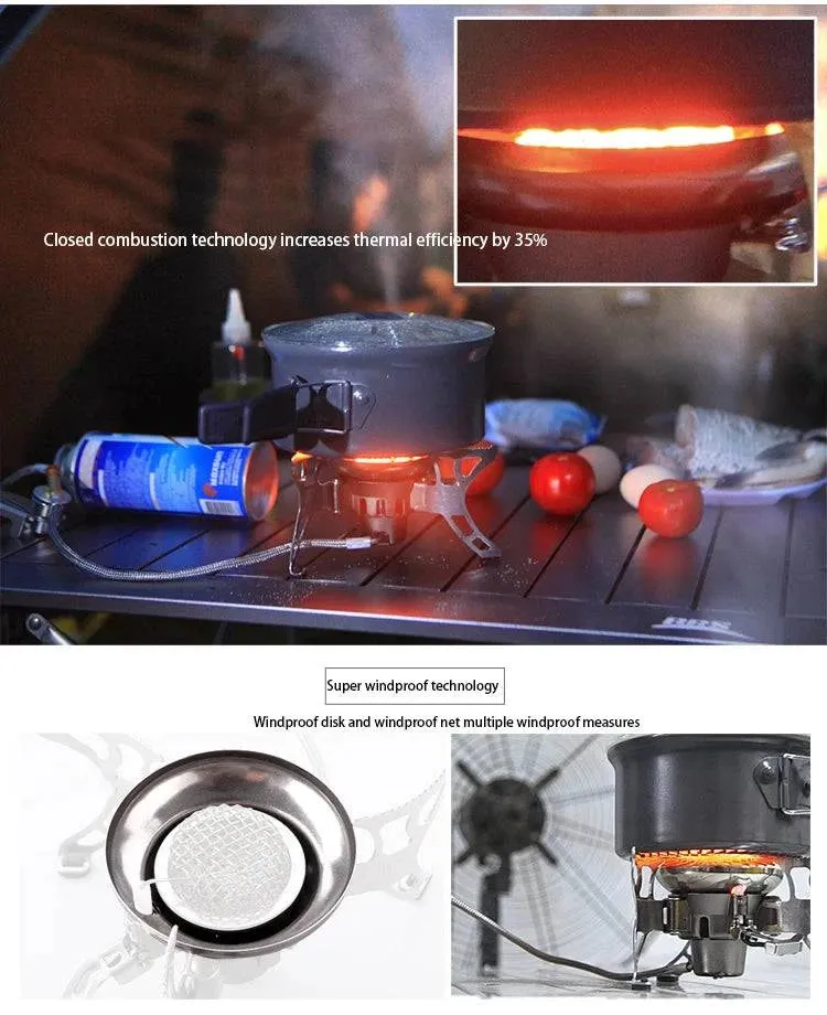 BRS-T15A Outdoor Windproof Gas Carrying Stove Picnic Stove Cooking Set Camping Stove Gas Picnic Equipment
