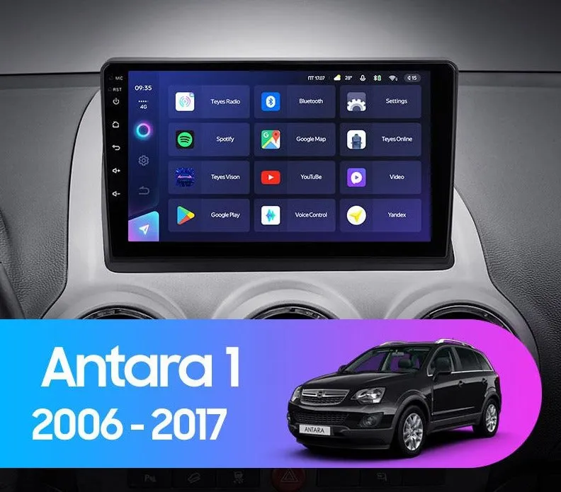 Car Dealz 10.2" Android 12.0 For Opel Antara 1 2006 - 2017 In Dash Plus OEM Fascia