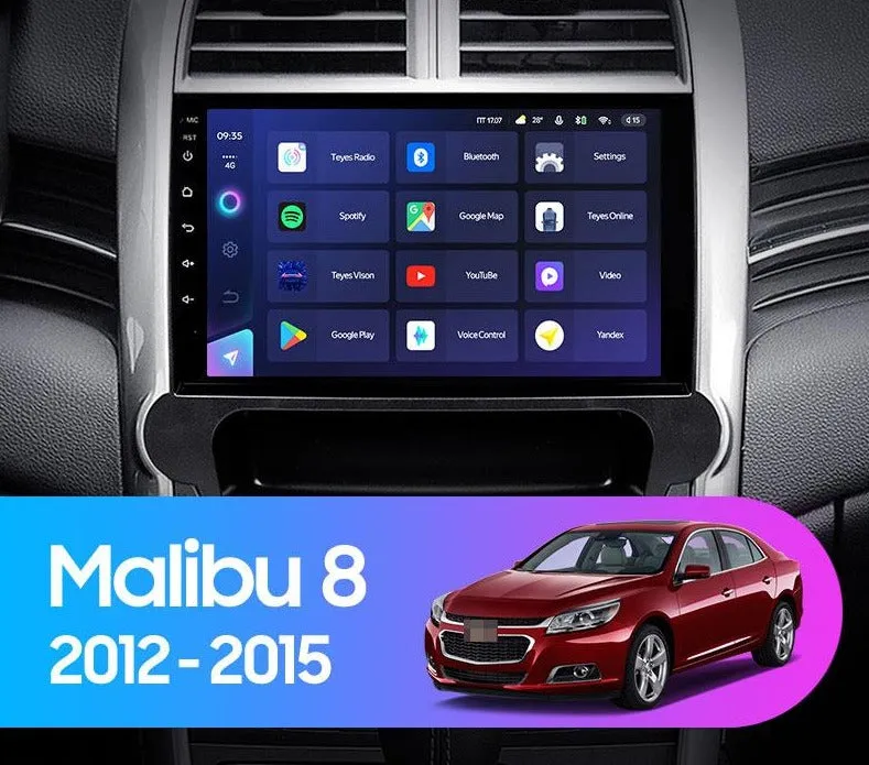 Car Dealz Elite 4G Data Model 10.2" Android 12.0 For Chevrolet Holden Malibu 8 2012 - 2015 In Dash Plus OEM Fascia