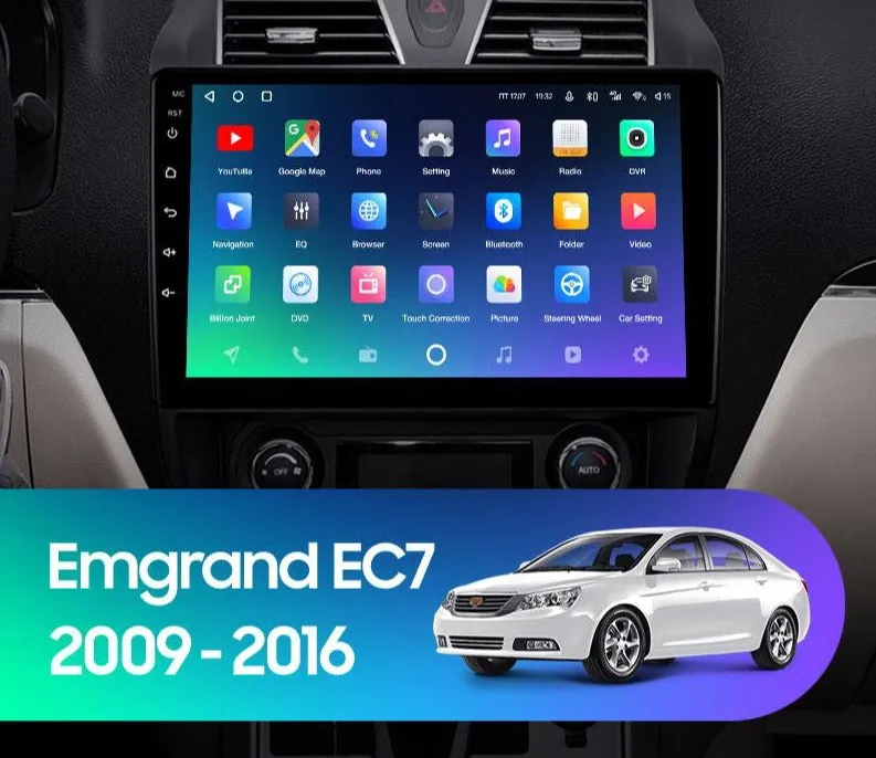 Car Dealz Premium Advanced 4G Data Model 10.2" Android 12.0 For Geely Emgrand EC7 1 2009 - 2016 In Dash Plus OEM Fascia