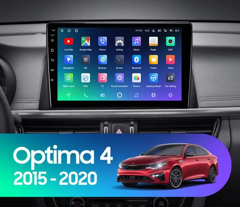 Car Dealz Premium Advanced 4G Data Model 10.2" Android 12.0 For Kia Optima 4 JF 2015 - 2020 In Dash Plus OEM Fascia