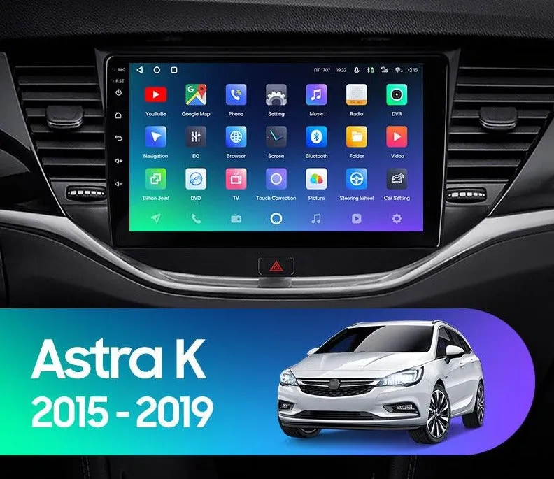 Car Dealz Premium Advanced 4G Data Model 10.2" Android 12.0 For Opel Astra K 2015 - 2019 In Dash Plus OEM Fascia