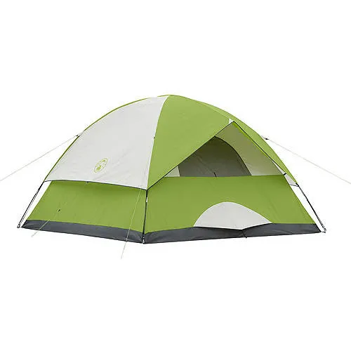 Coleman 6-Person Sundome Dome Camping Tent, 1 Room, Green