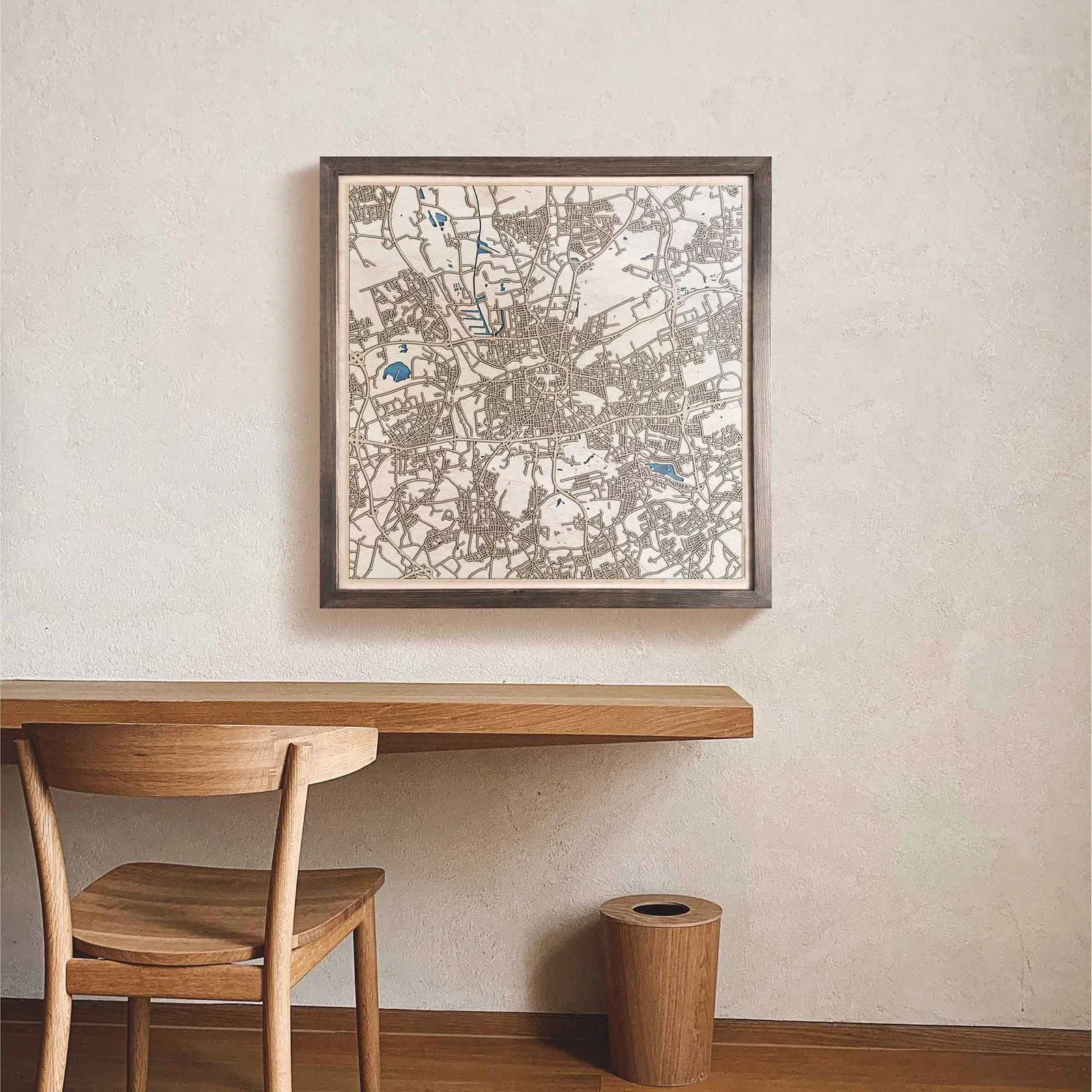 Dortmund Wooden Map