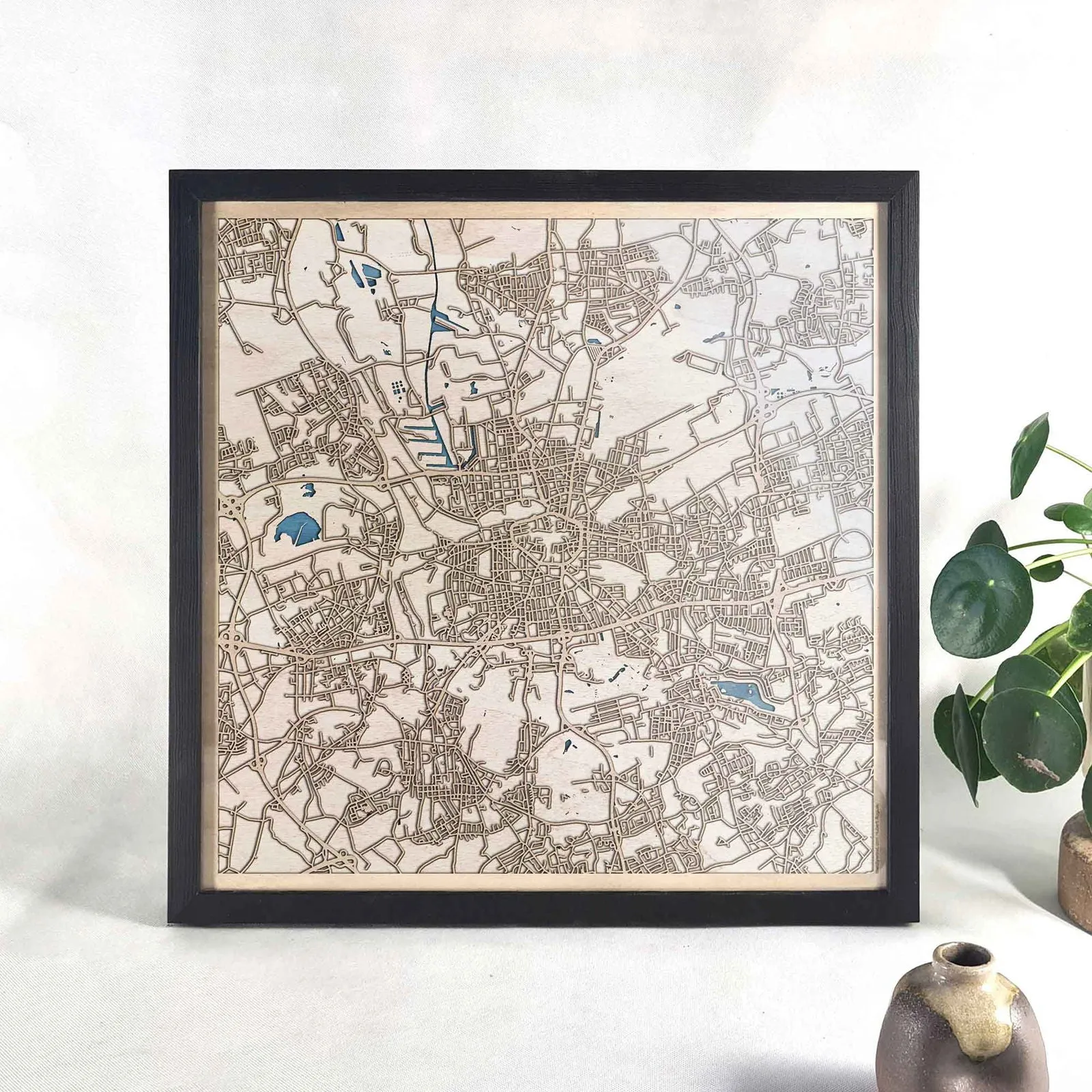 Dortmund Wooden Map