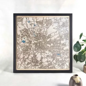 Dortmund Wooden Map