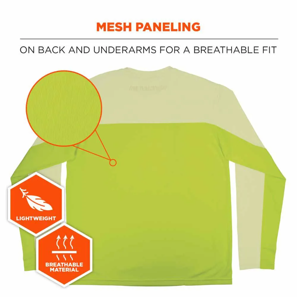 Ergodyne 12145 6689 XL Lime Cooling Long Sleeve Sun Shirt with UV Protection