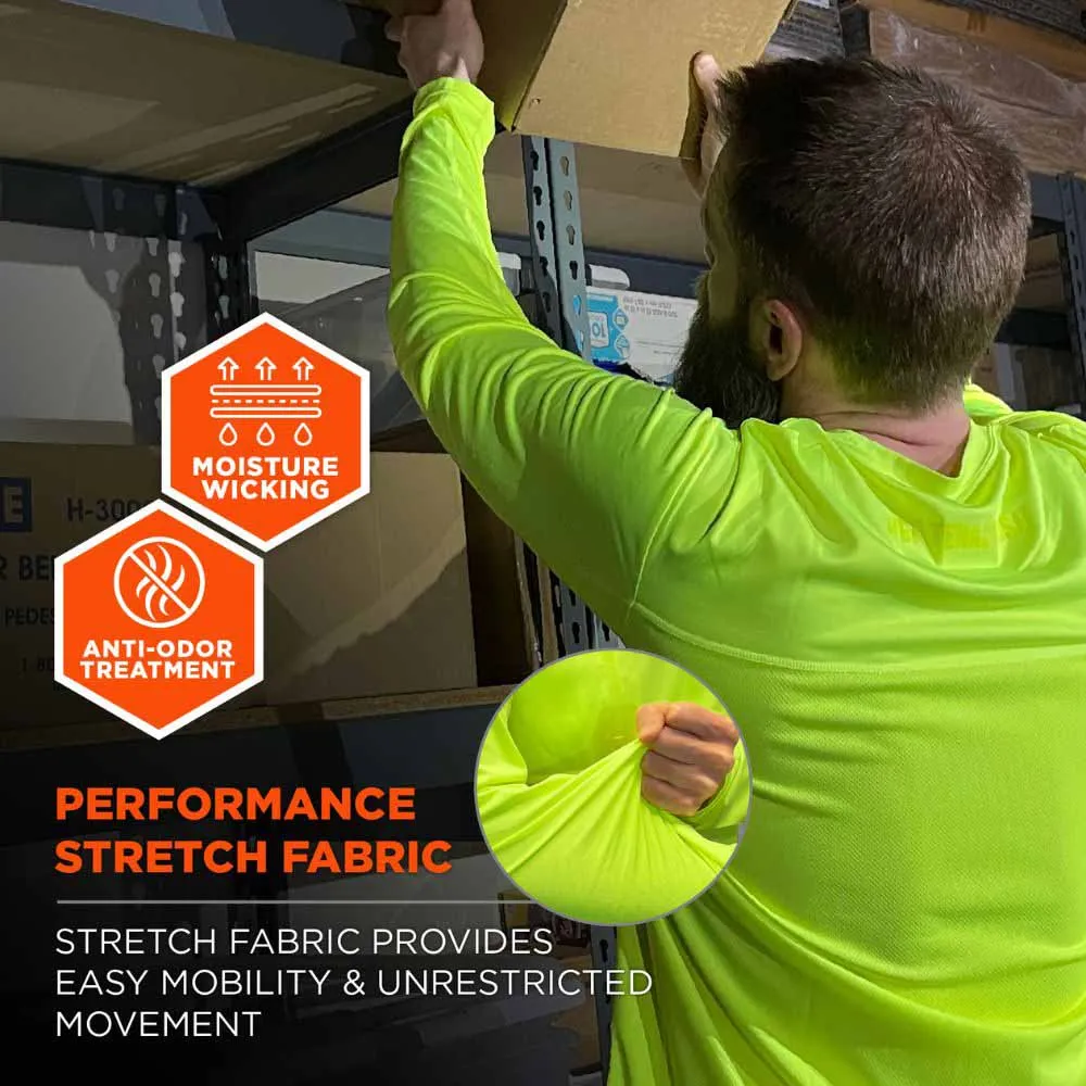 Ergodyne 12145 6689 XL Lime Cooling Long Sleeve Sun Shirt with UV Protection