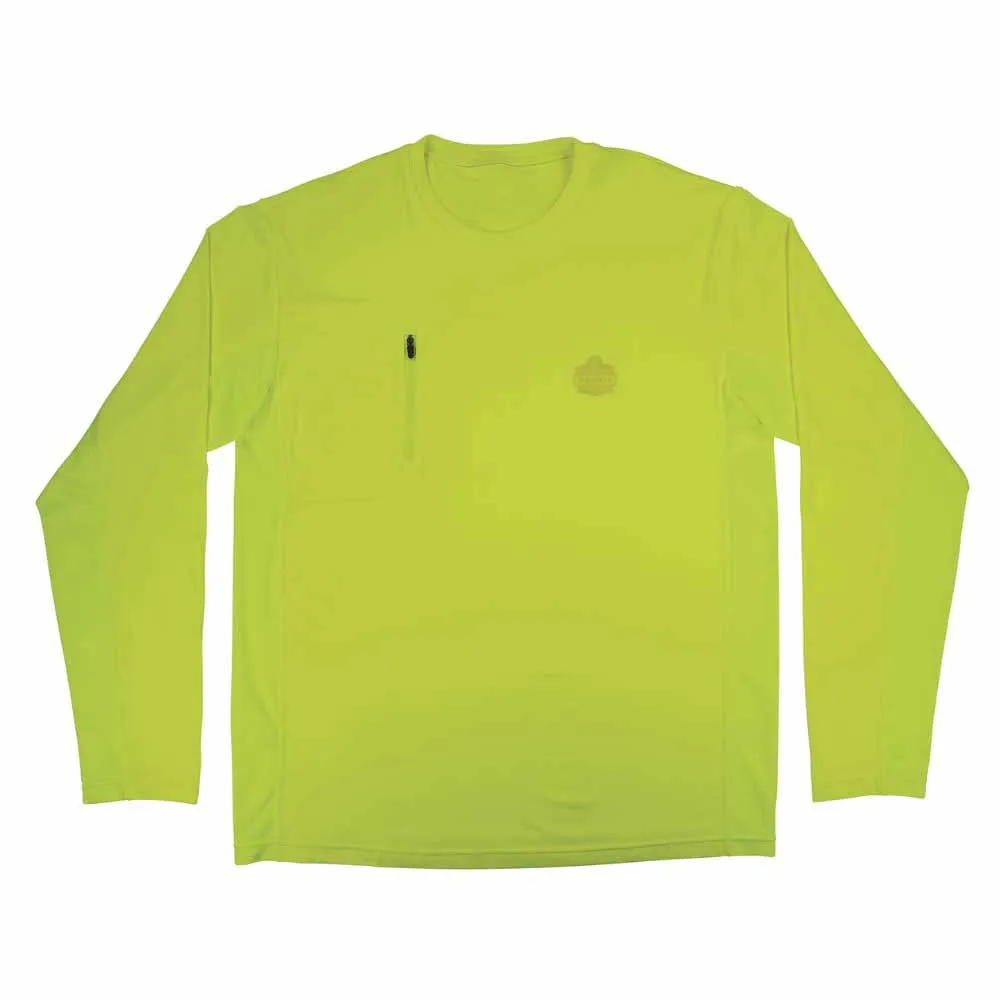 Ergodyne 12145 6689 XL Lime Cooling Long Sleeve Sun Shirt with UV Protection