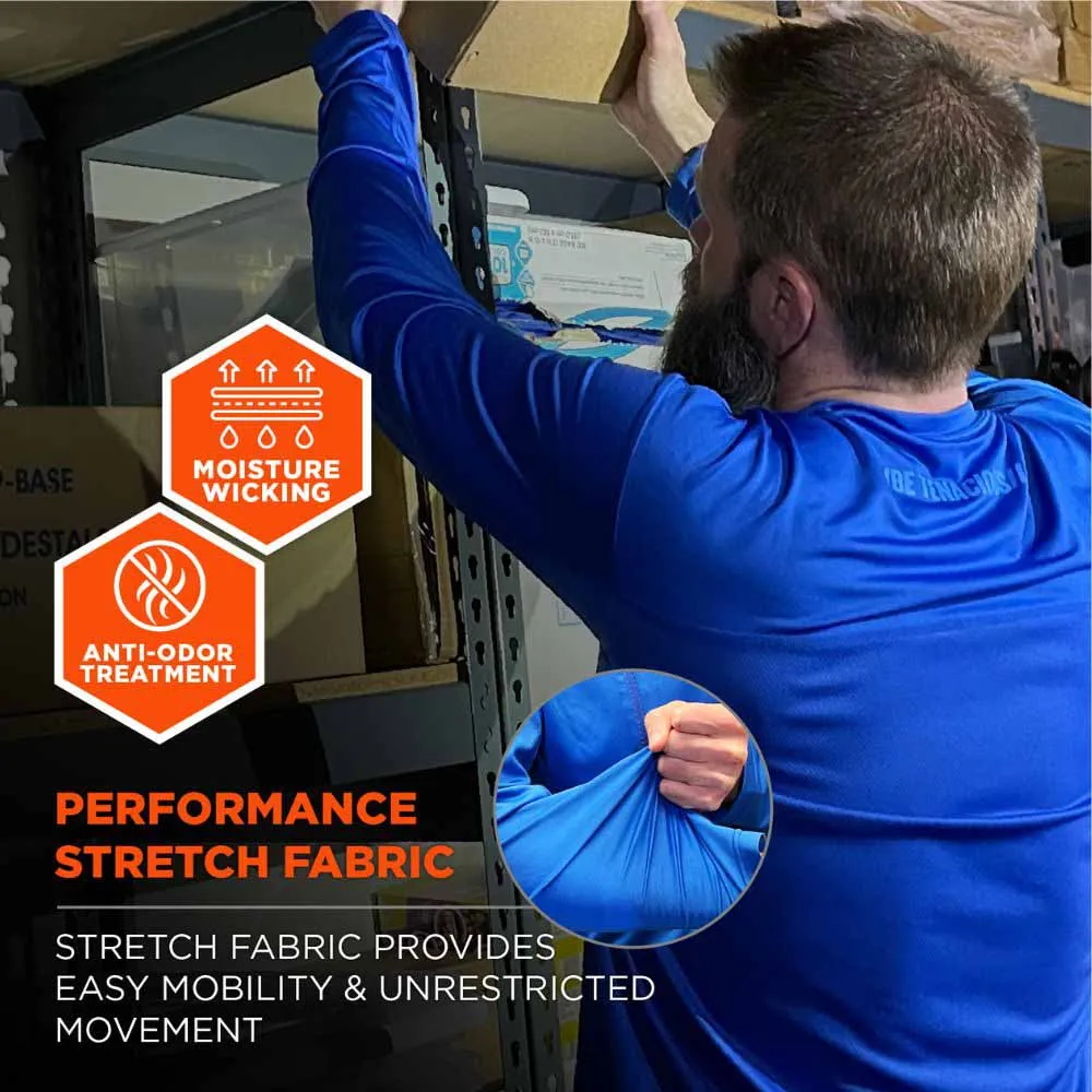 Ergodyne 12156 6689 2XL Blue Cooling Long Sleeve Sun Shirt with UV Protection