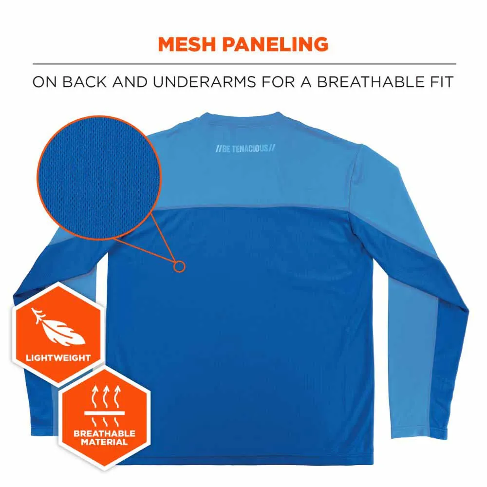 Ergodyne 12156 6689 2XL Blue Cooling Long Sleeve Sun Shirt with UV Protection