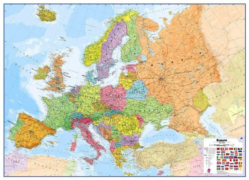 Europe Wall Map (Revised) by Maps International