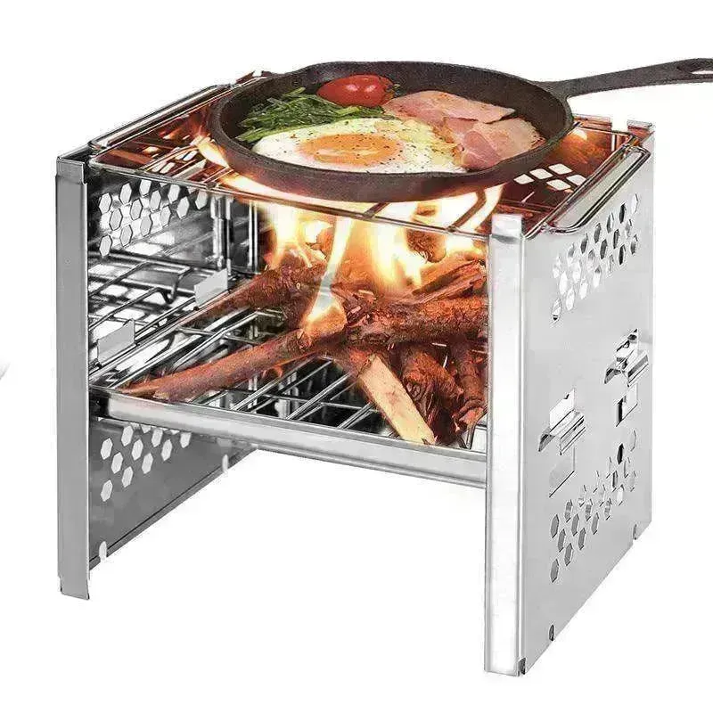 Firewood mini barbecue stove