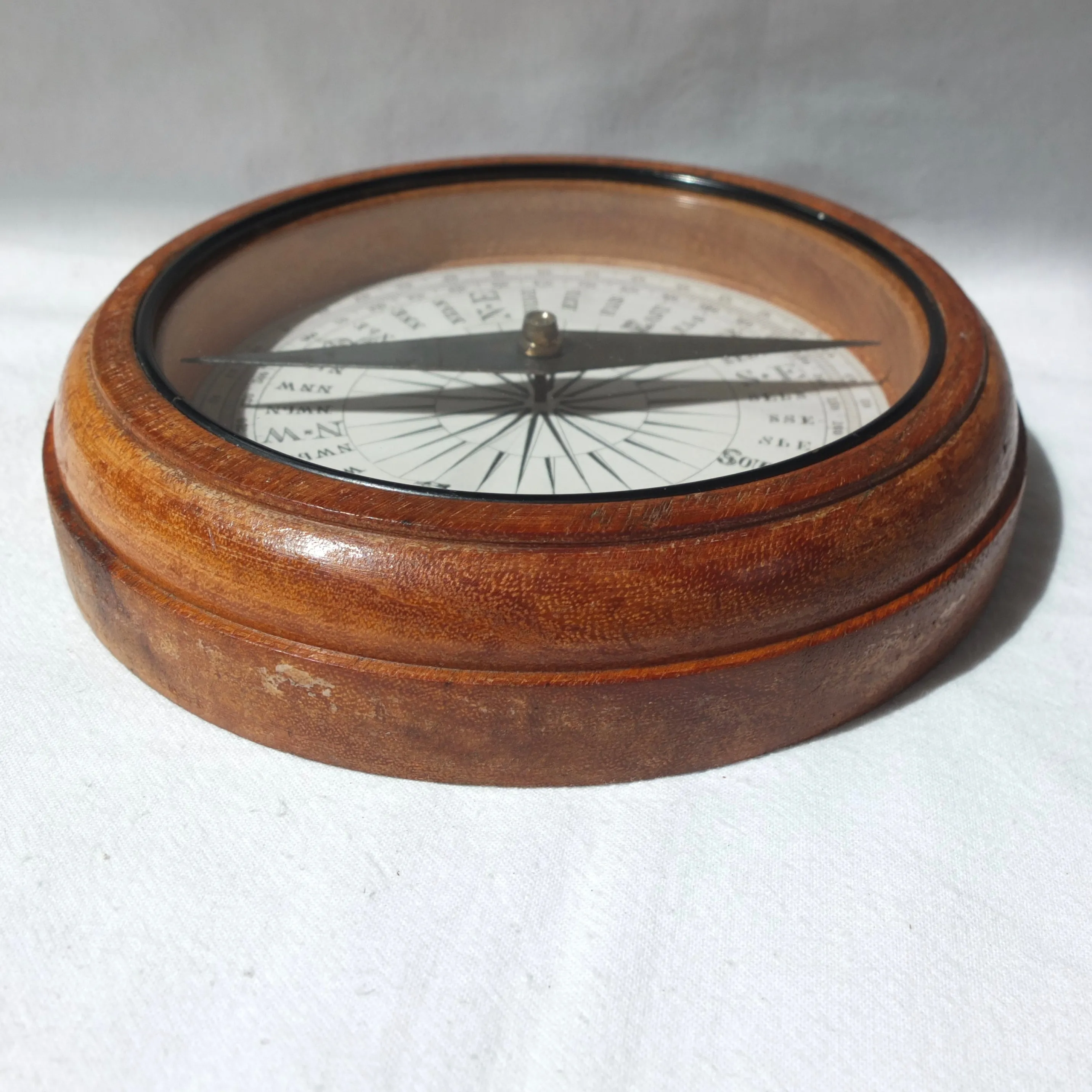 Francis Barker Wooden Desk Compass c.1890