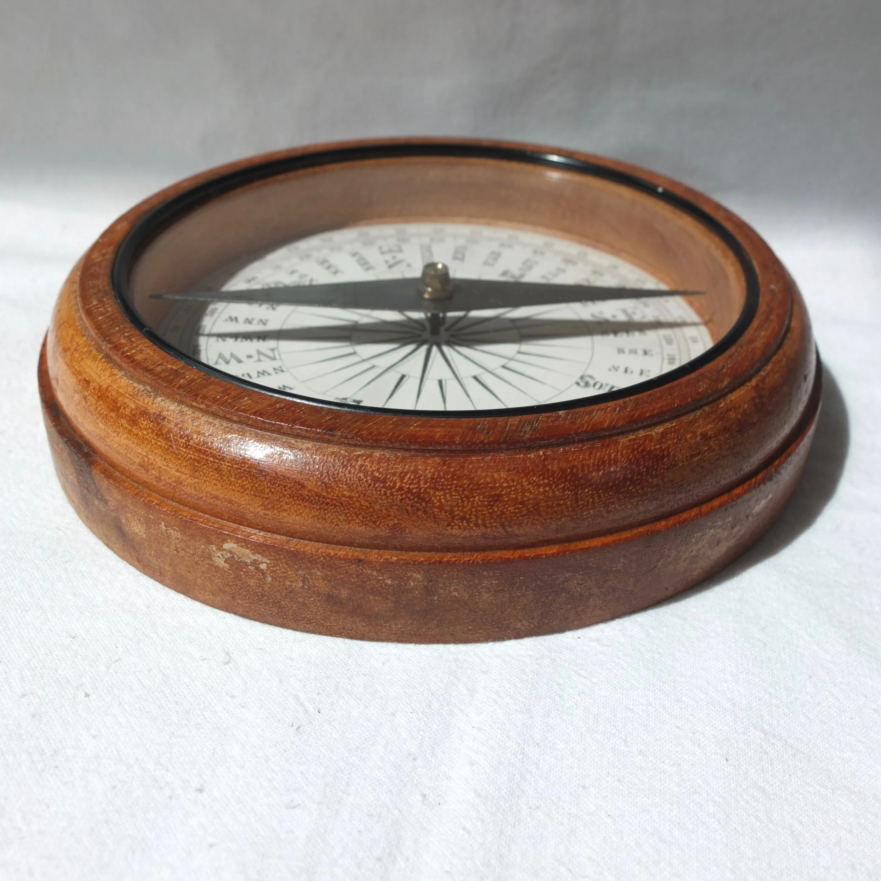 Francis Barker Wooden Desk Compass c.1890