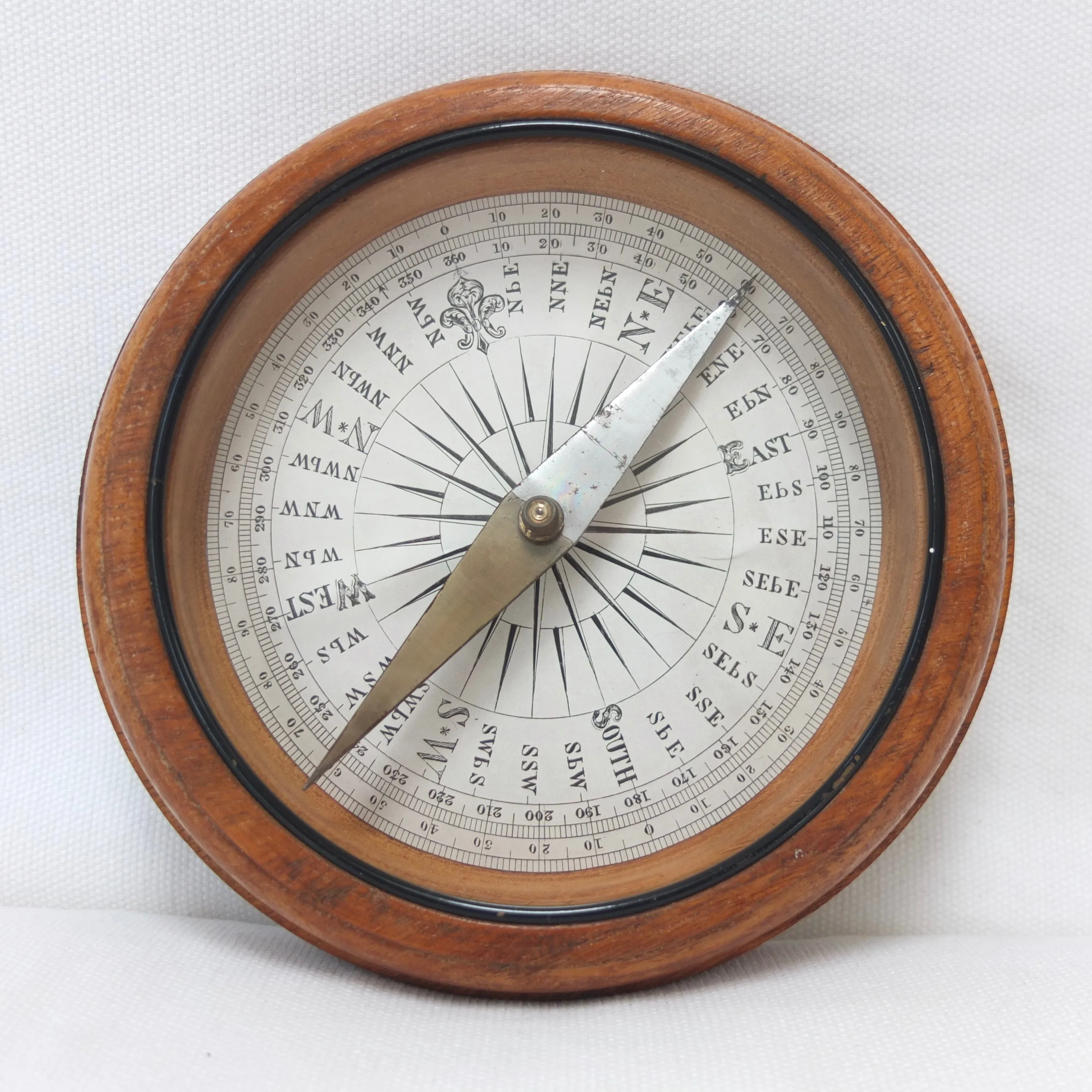Francis Barker Wooden Desk Compass c.1890